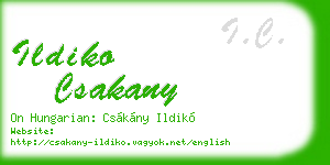 ildiko csakany business card