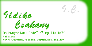 ildiko csakany business card